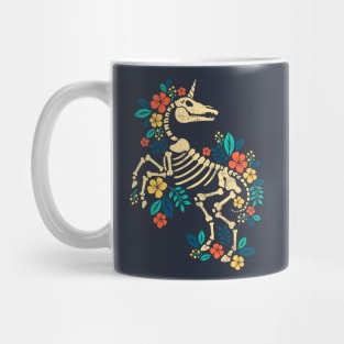 Flowered unicorn skeleton Mug